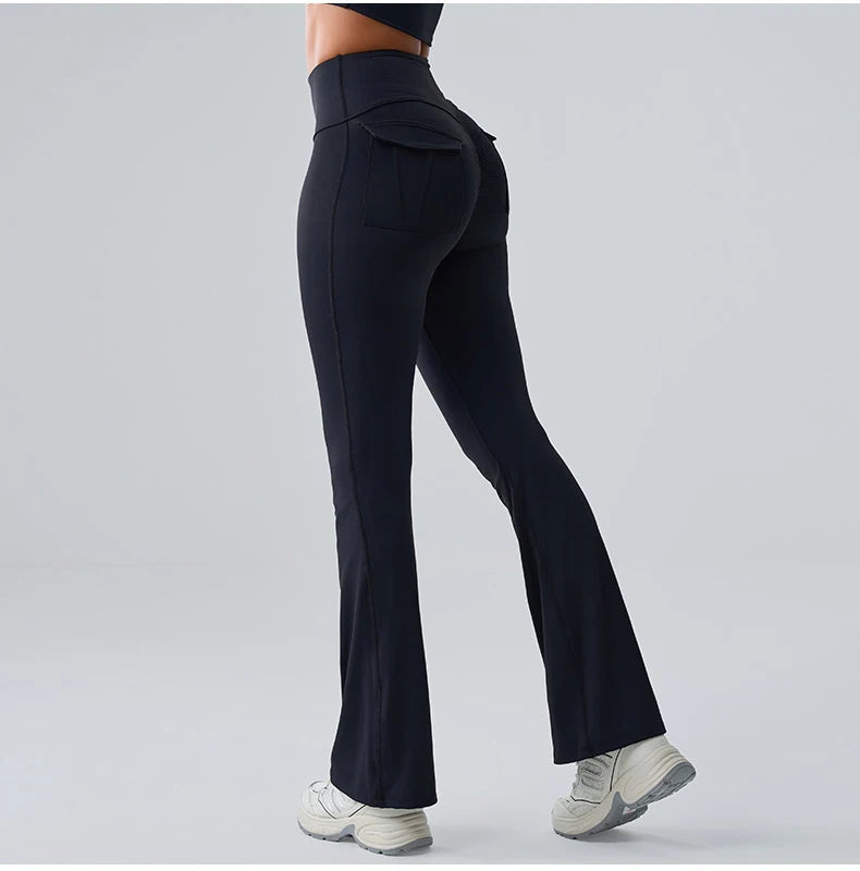 Sports Leggings Women Flares Leggings High Waist Tights Scrunch Butt Yoga Flares Pants Push Up Gym Leggings Women Yoga Clothes