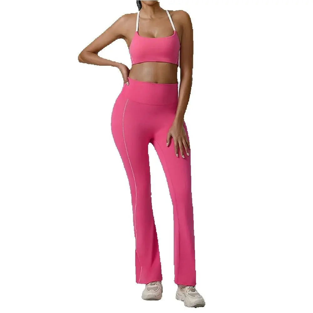 Workout Clothes Women's Tracksuit 2PCS Yoga Set Sportswear Gym Clothing High Waist Leggings Sportswear Fitness Sports Bra