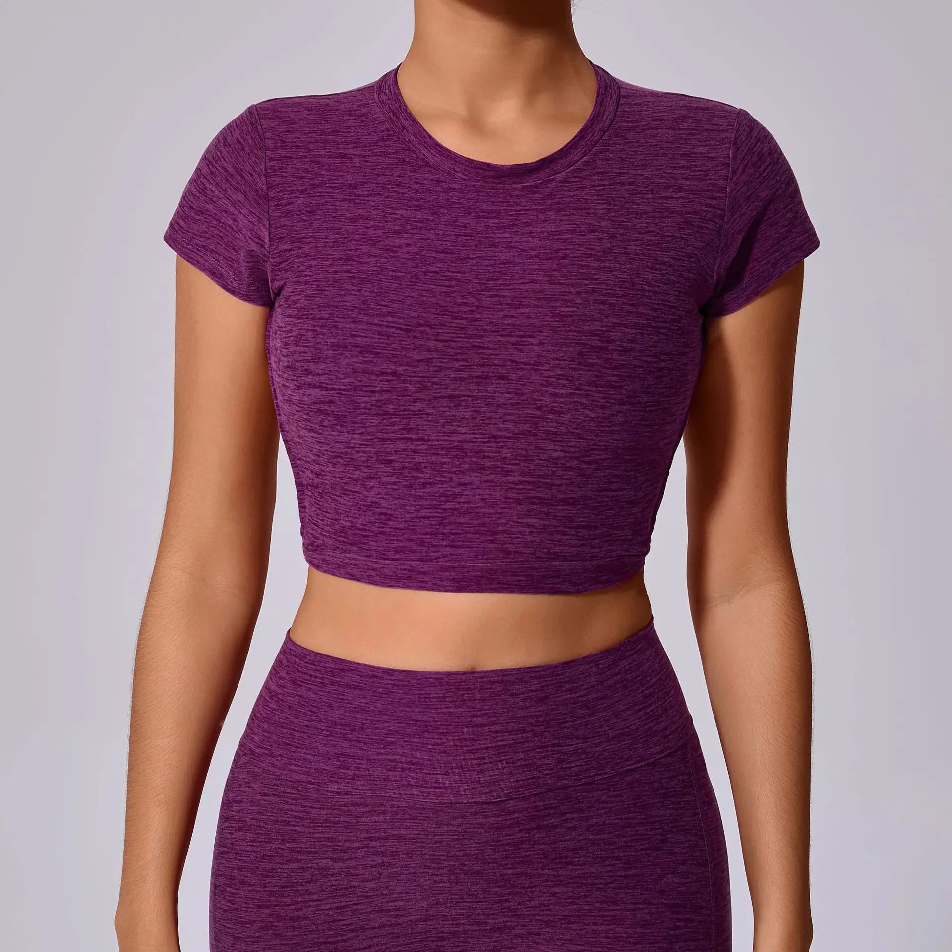 Hollow Beauty Back Crop Top Short Sleeve Workout Yoga Shirt Women Fitness Workout Tops Gym Clothes Sportswear Running T-shirts