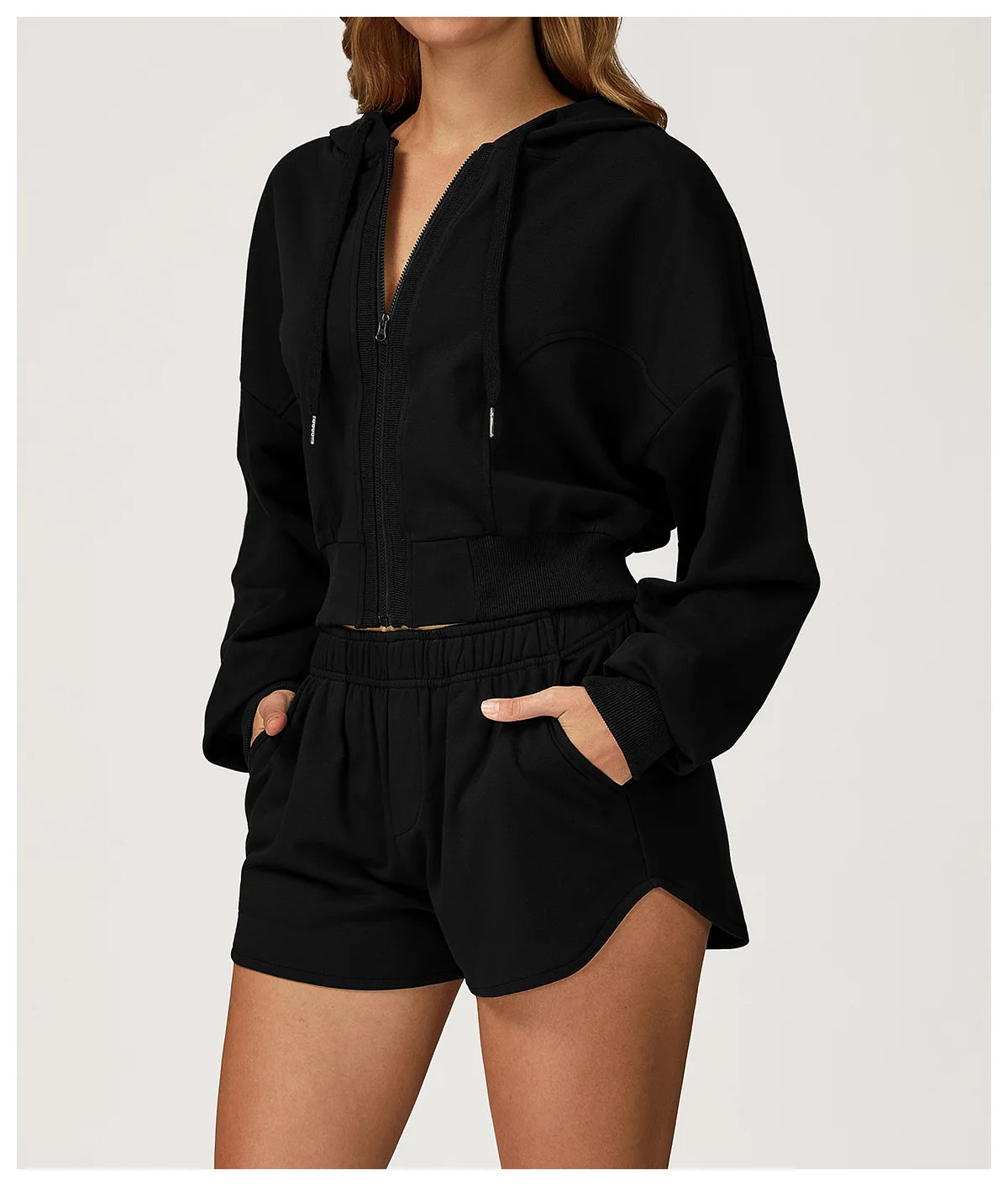 Winter Yoga Long Sleeved Women's Hooded Sweatshirt Zipper Windproof and Warm Casual Wweatshirt Women Outdoor Running Sportswear