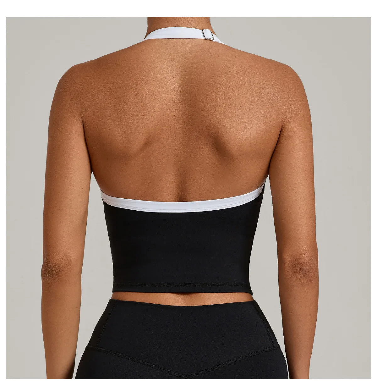 Women Sports Bra Hanging Neck Top Push Up Fitness Yoga Bra Color Blocked Underwear Gym Sport Tops Women Running Vest Bralette