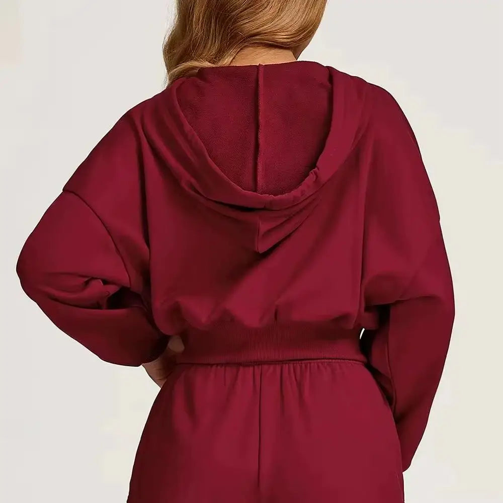 Winter Yoga Long Sleeved Women's Hooded Sweatshirt Zipper Windproof and Warm Casual Wweatshirt Women Outdoor Running Sportswear
