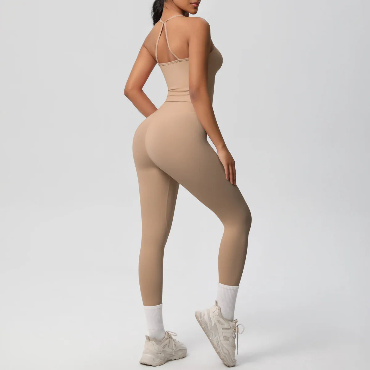 Yoga Outfits Women Tracksuit Fitness Suit Training Sleeveless Sport Gym Set Workout Overalls Sports Underwear Sportswear