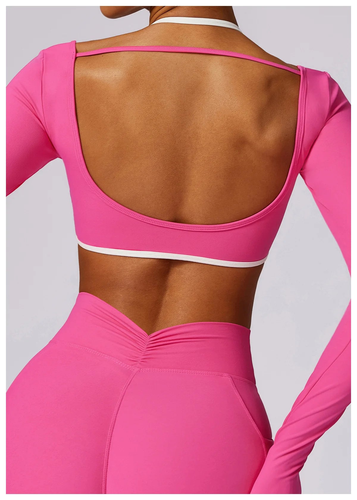 Hollowing Out Yoga Shirts For Women Long Sleeve Fitness Running Gym Clothes Workout Dry Fit Breathable High Elastic Sports Top