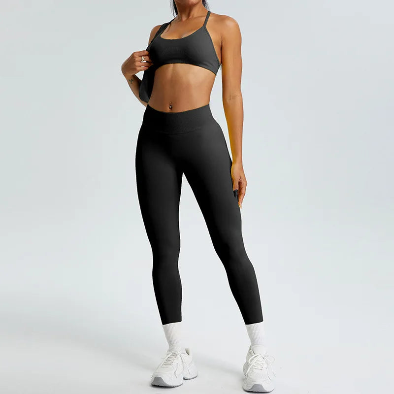 Seamless Yoga Pants Women High Waist Legging Ribbed Sport Gym Fitness Leggings Women Female Legging Tummy Control Running Tights
