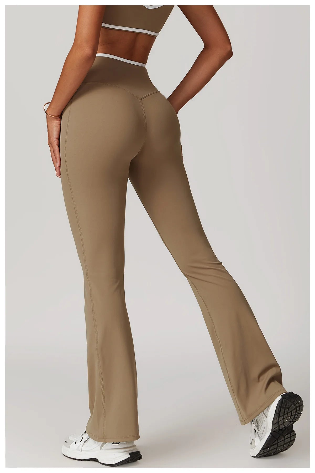 Bell-bottoms Female Leggings Tights High Waist Sexy V-shaped Waist Fitness Pants Women Gym Workout Leggings Running Yoga Legging