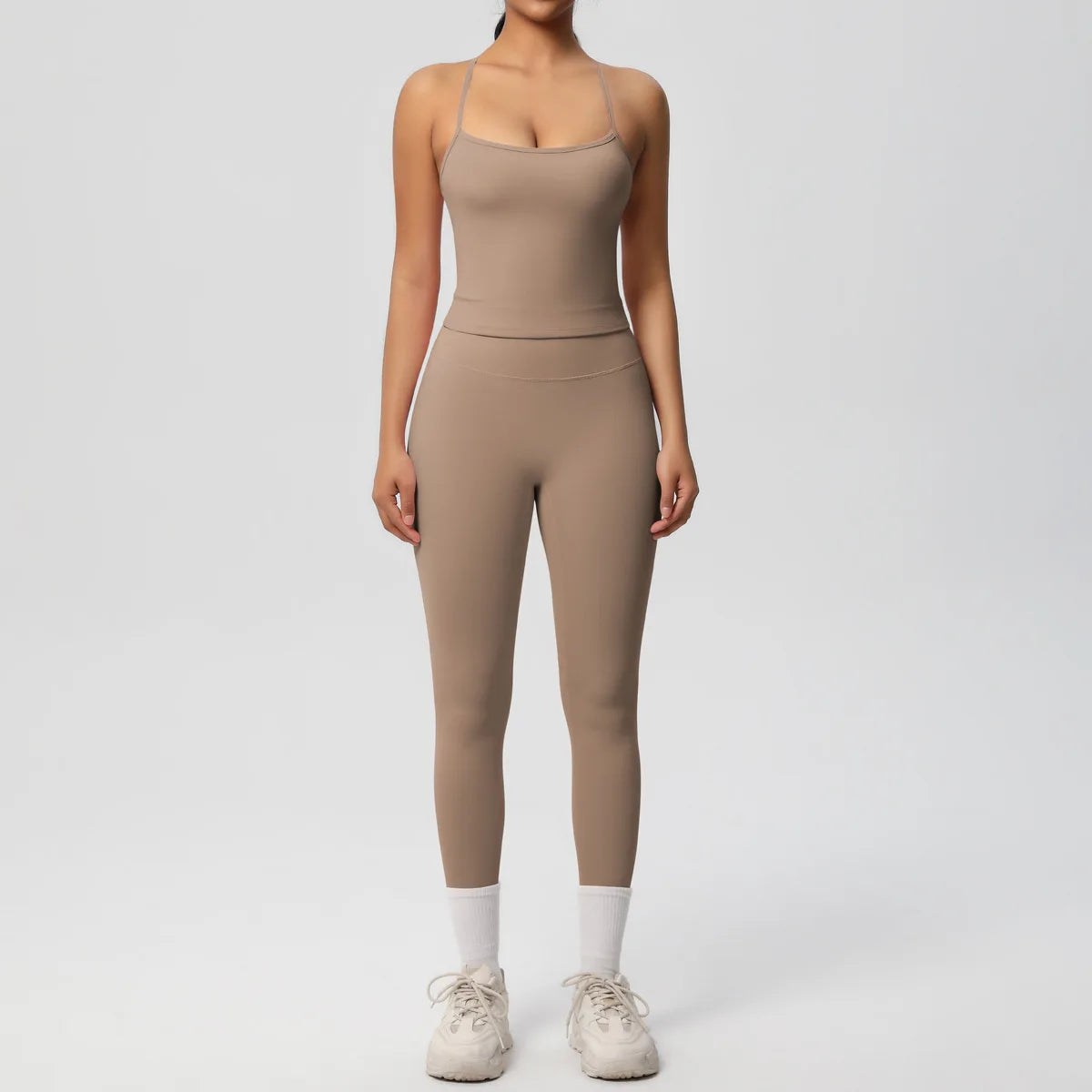 Yoga Outfits Women Tracksuit Fitness Suit Training Sleeveless Sport Gym Set Workout Overalls Sports Underwear Sportswear