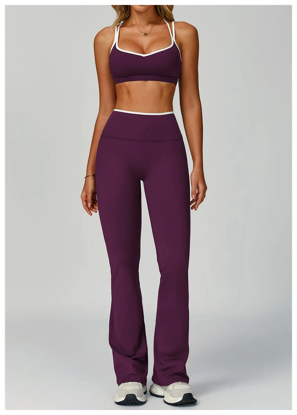 Gym Tracksuit Yoga Set 2 Pieces Workout Outfits Fitness Sportswear High Waist Leggings Sports Bra Athletic Wear Women Clothes