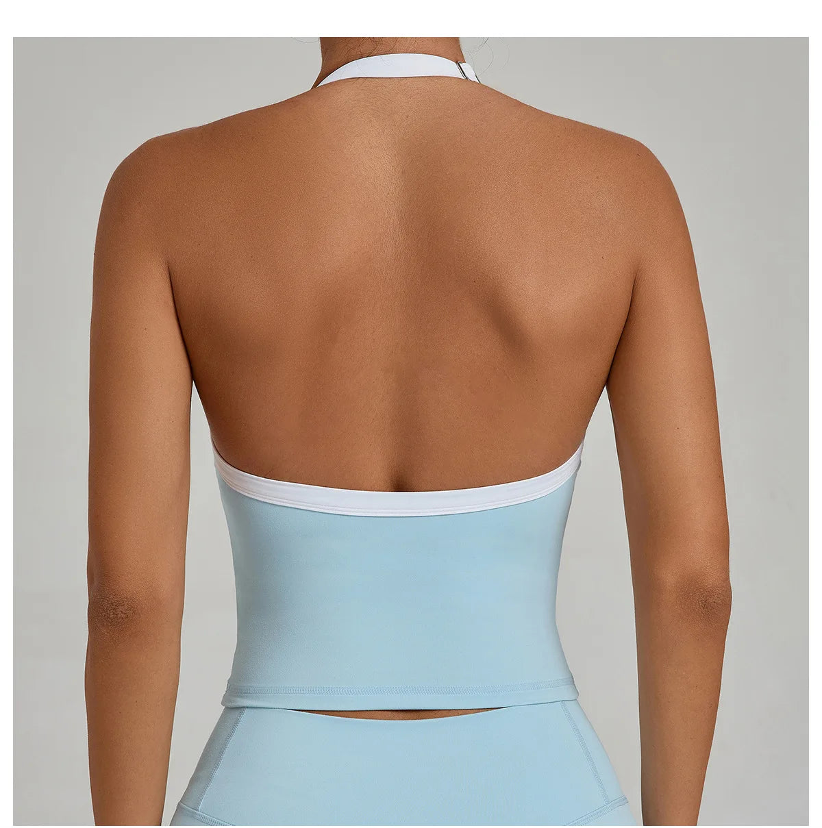 Women Sports Bra Hanging Neck Top Push Up Fitness Yoga Bra Color Blocked Underwear Gym Sport Tops Women Running Vest Bralette