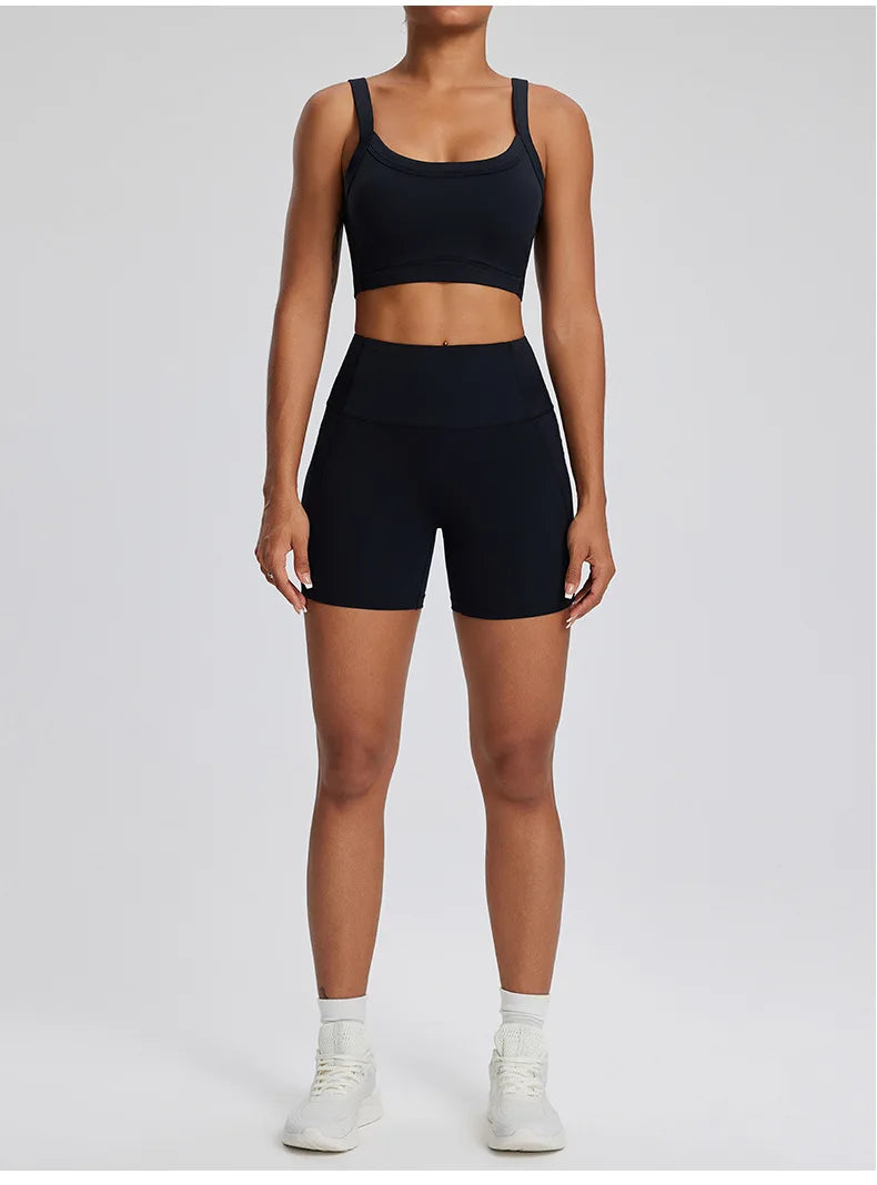 2PCS Yoga Suit Gym Set Women Clothes Running Tracksuit Workout Long Sleeve High Waist Bell-bottoms Sports Shirt Yoga Clothing