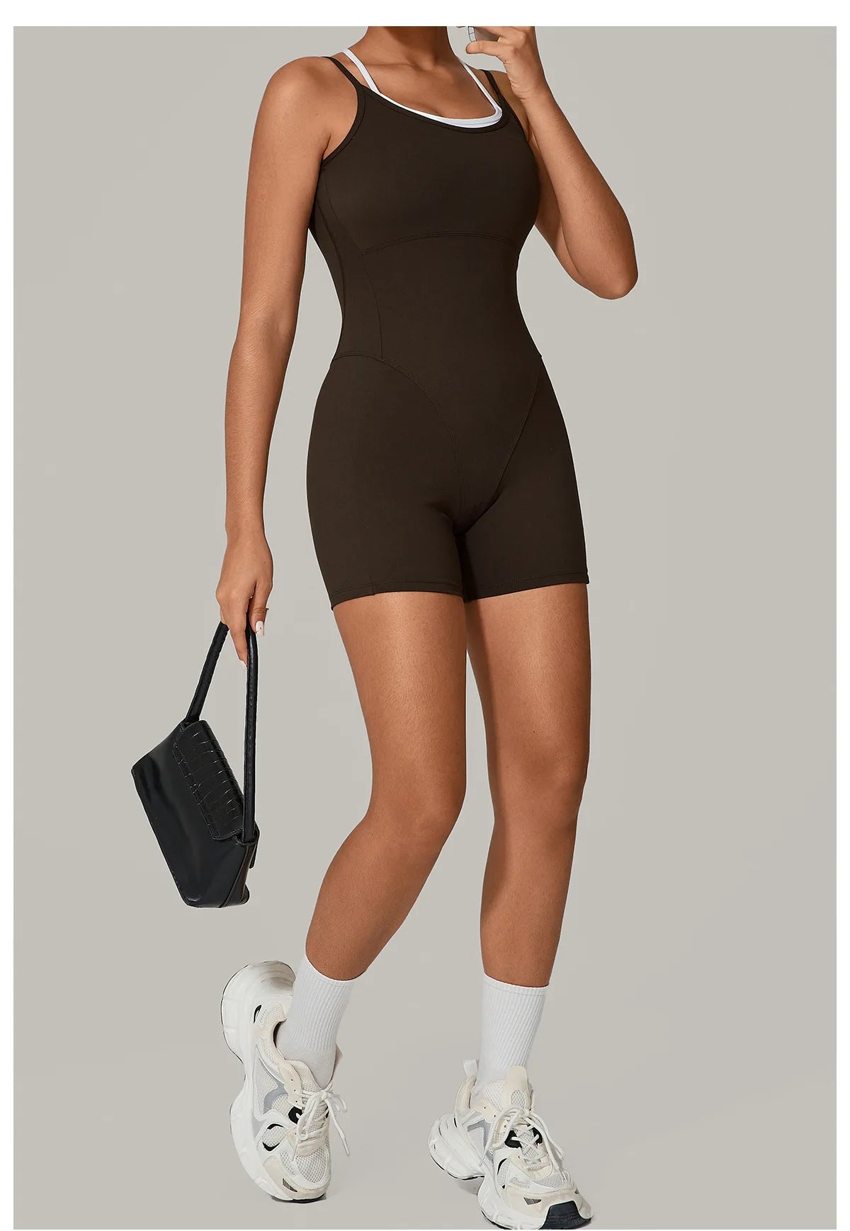 Short Sports Jumpsuit Sleeveless Gym Set Women Tracksuit Yoga Clothes Rompers Workout One-piece Suit Female Outdoor Bodysuits