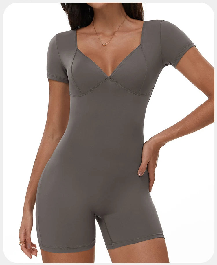 Yoga Jumpsuit Sexy Back V Rompers Gym Set Women Training Yoga Suit Sportswear Women Sports Jumpsuit Fitness Workout Bodysuits
