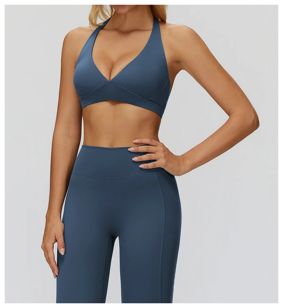 Women Impact Sports Bra Seamless Halter Top High Support Push-up Open Back Gym wear Fitness Push Up Yoga Bra Workout Underwear