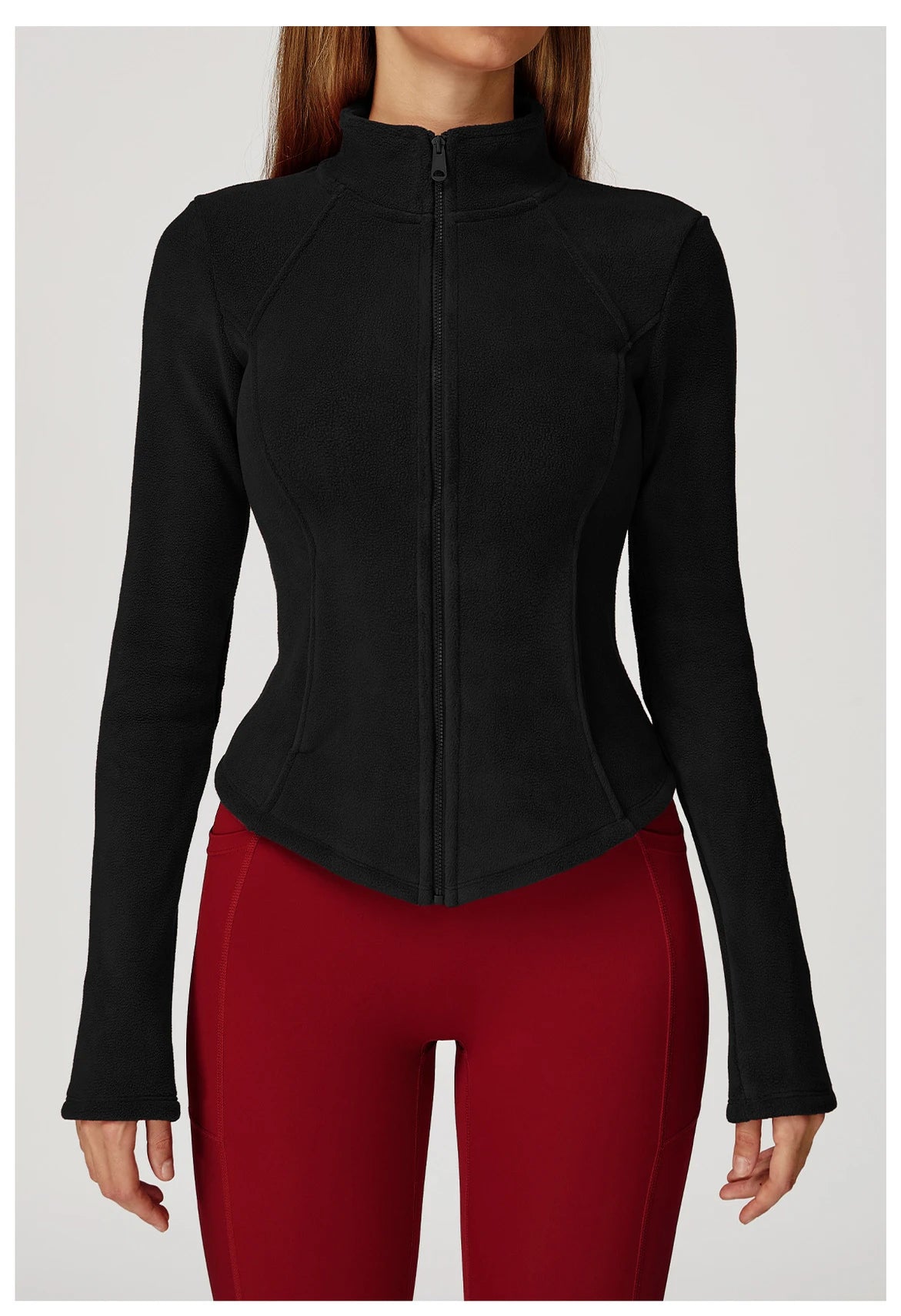 Winter Fleece Jacket for Women Yoga Long Sleeved Lamb Fleece Jacket Fleece Outdoor Top Thickened Warm Jacket for Women Top