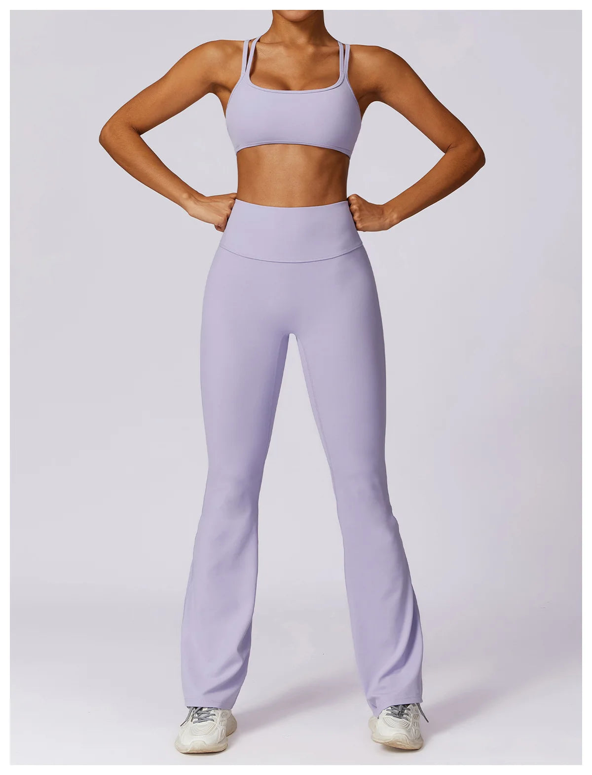 Yoga Bell-bottoms Tight Scrunch Butt Lifting Dance High Waist Tights Women Sport Pants Gym Running Breathable Fitness Leggings