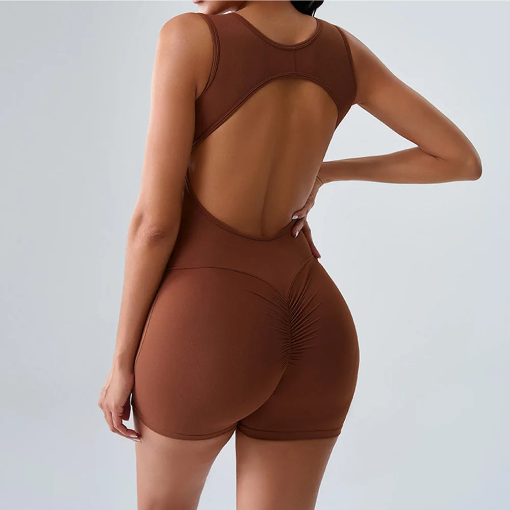 Women Rompers Tummy Control Butt Lifting Sports Shapewer Fitness Sports Bodysuit Yoga Suit Women's Gym PushUp Workout Clothes