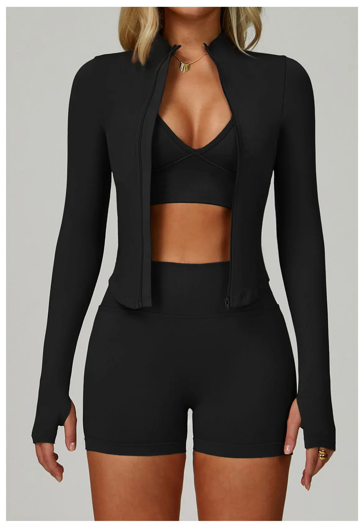 2/3PCS Yoga Suit Sports Set Women Tracksuit Gym Set Seamless Running Workout Set Push Up Long Sleeve Sports Jacket Yoga Clothing