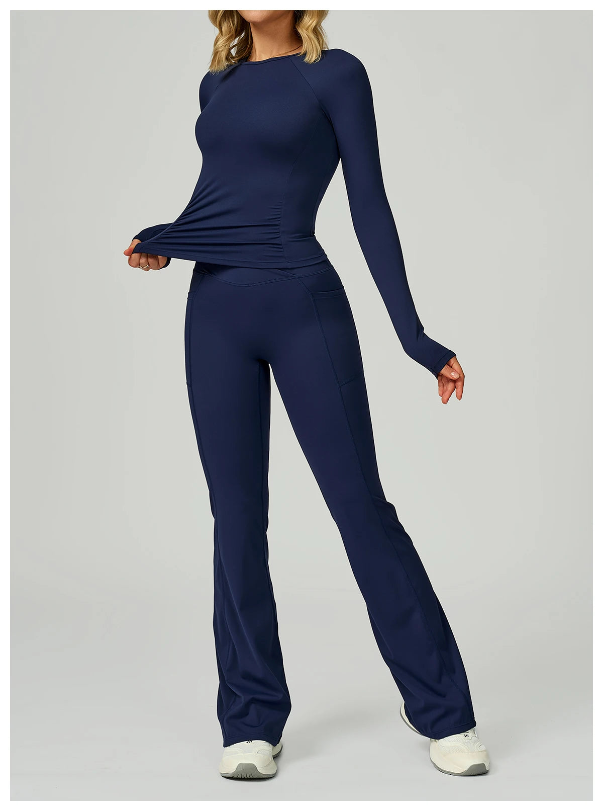 Women's Long Sleeve Top Yoga Shirts Running T-Shirt Workout Fitness Long Sleeve Gym Push Up Sports Top Sexy Training Crop Top