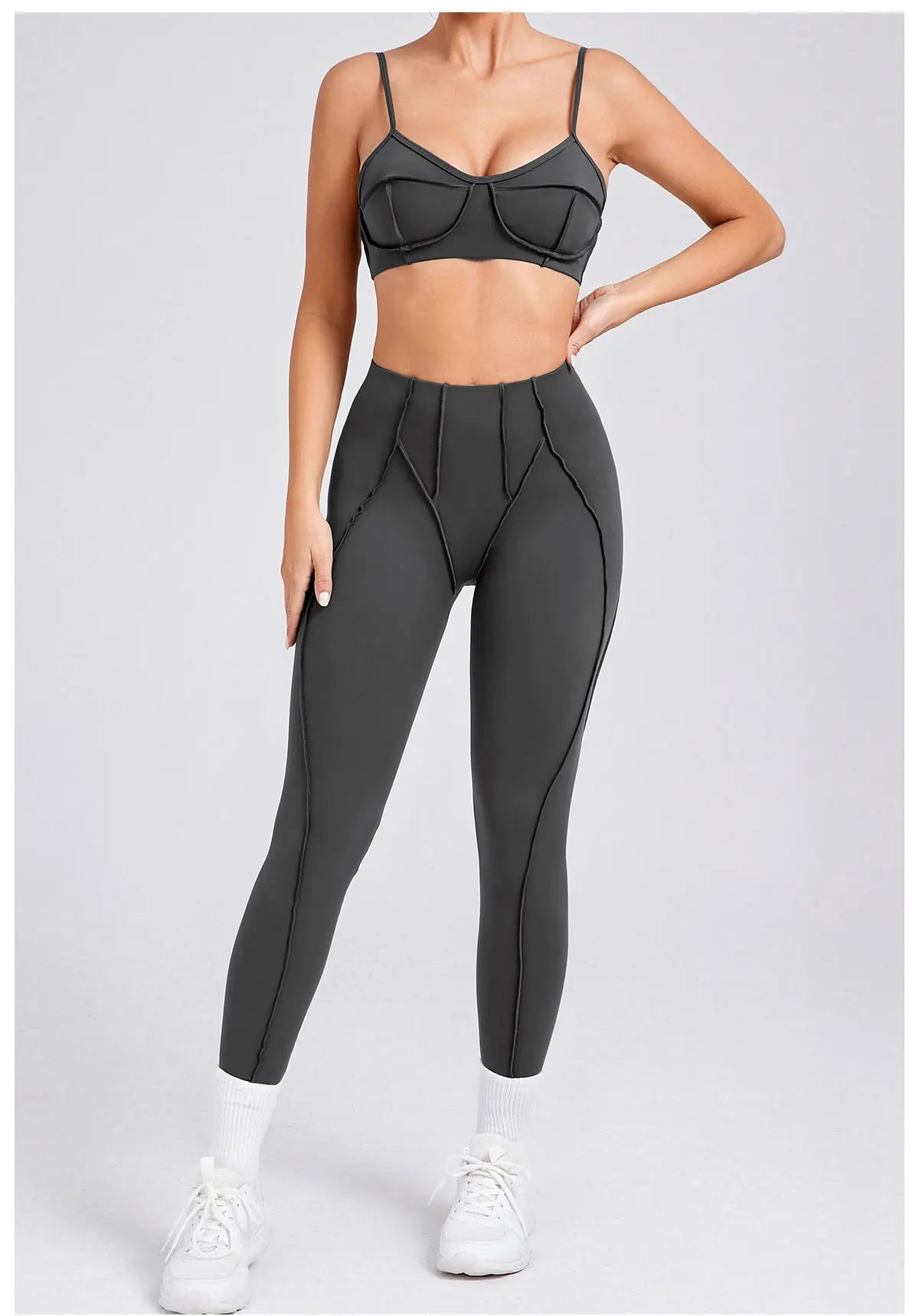 Women's Tracksuit 2 Pieces Seamless Yoga Set Workout Push Up Sportswear Gym Clothing High Waist Leggings Fitness Sports Suits