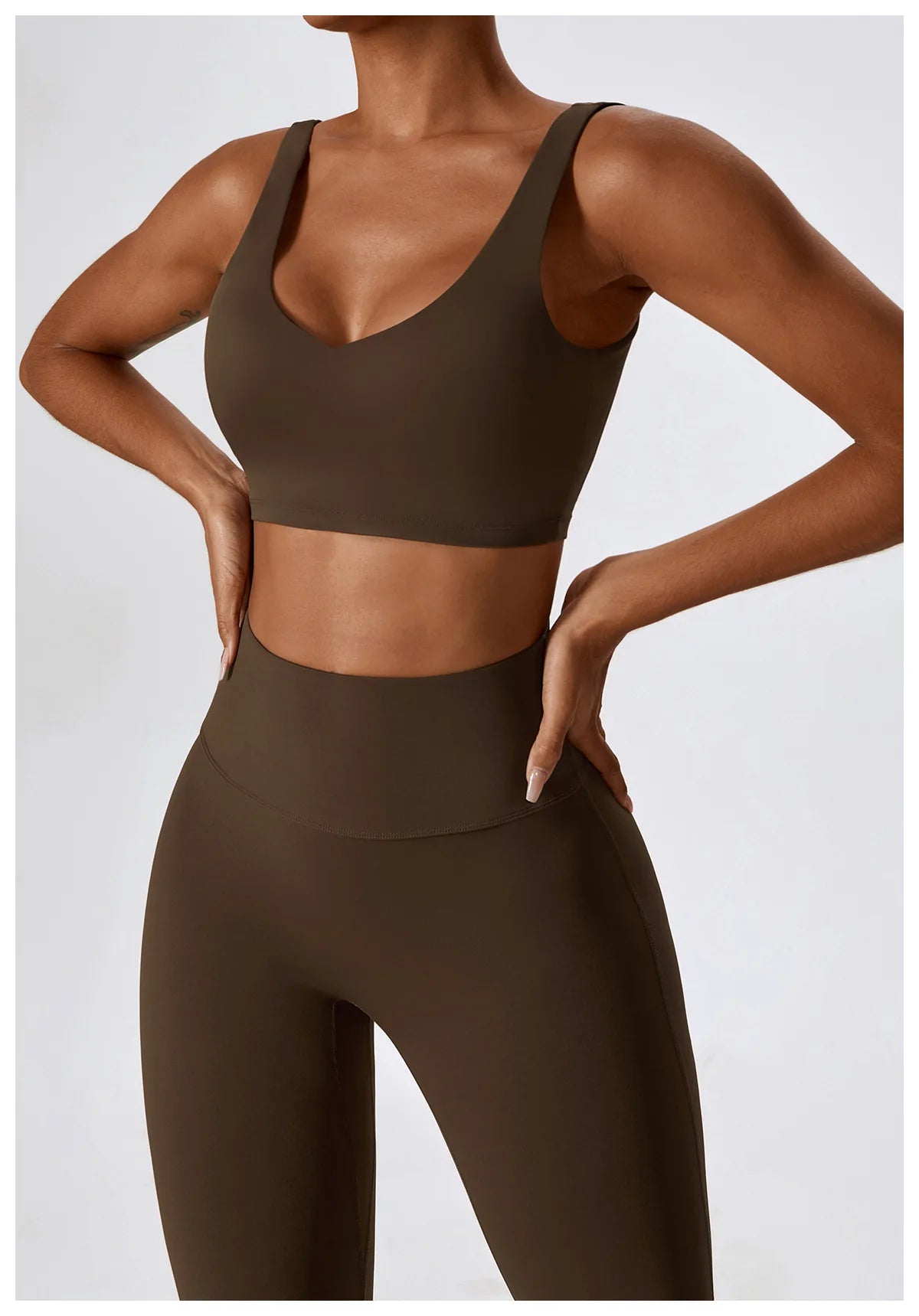 Women Tracksuit Gym Yoga Suit 2PCS Tight Fitting Sports Set Workout Breathable T Shirts Bra Tank Top Loose Bell-bottoms Leggings