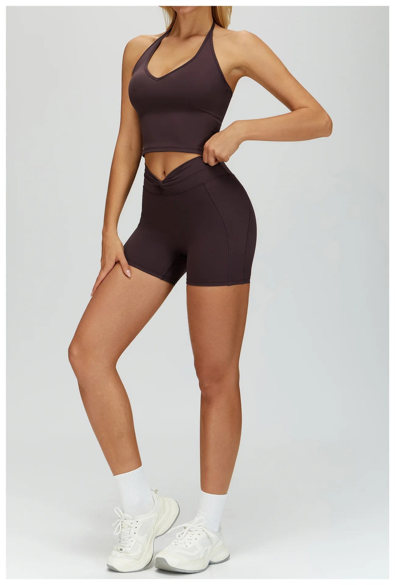 2 PCS Women Tracksuit Yoga Set Sexy Sport Bra High Waist Sports Shorts Gym Outfits Fitness Short Sleeves Workout Suit Sporstwear