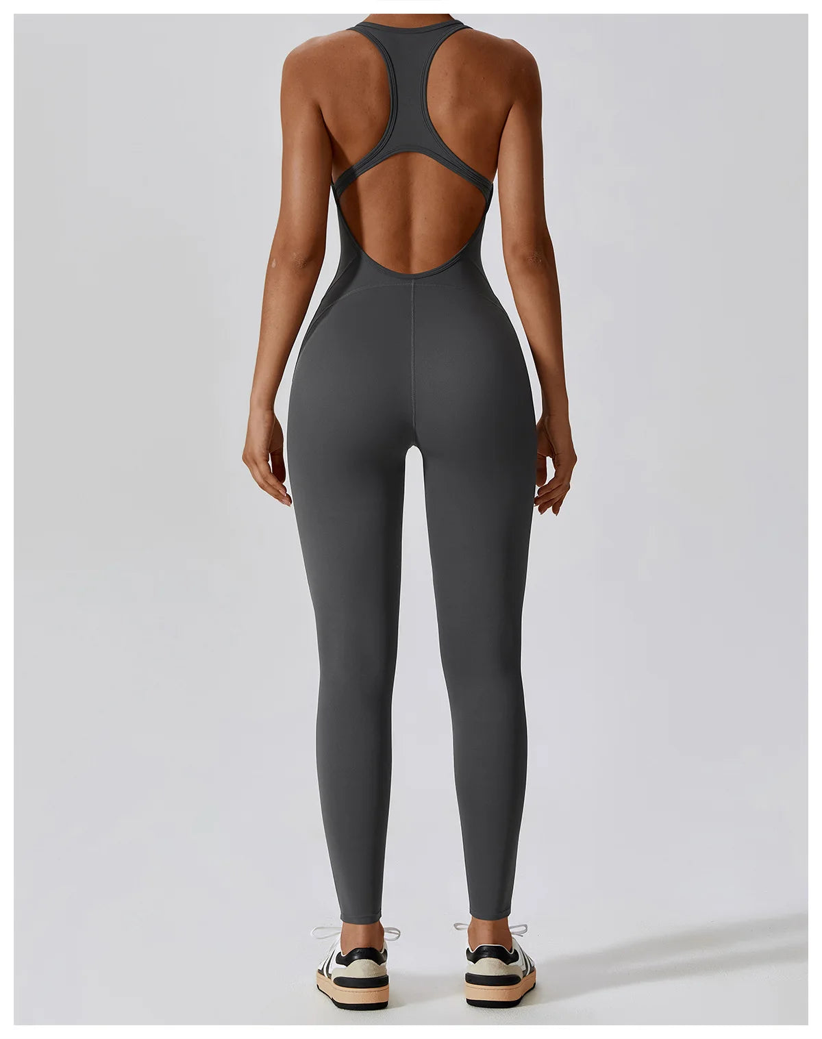 Open Back Jumpsuit for Women Workout Gym Romper Padded Yoga Set V Neck Gym Suit Backless Bodysuit Fitness Padded Gym Clothing