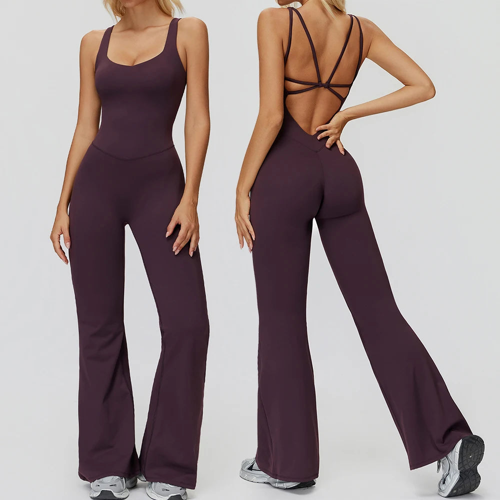 Gym Set Women Tracksuit Yoga Suit Sportswear Women Suit Sports Jumpsuit Fitness Rompers Stretch Female Push Up Workout Bodysuits