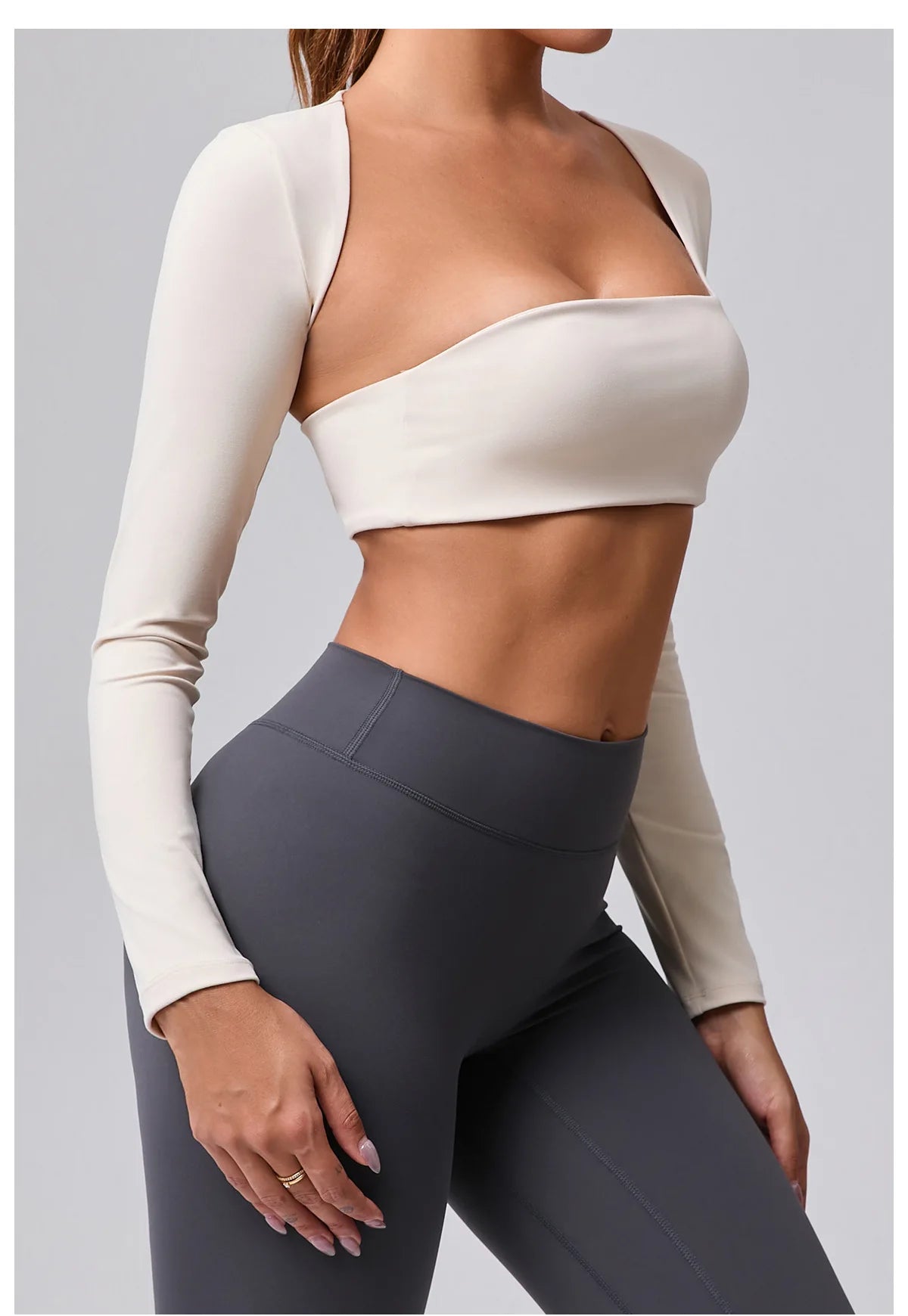 Women Yoga Shirts Crop Top Sexy Long Sleeves Shirts for Women Yoga Sports Running Fitness Gym Clothes Push Up Workout Tops