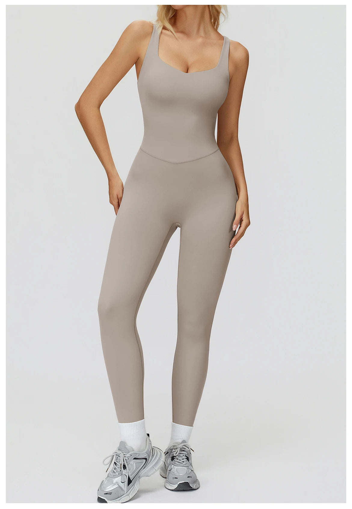 Women's Tracksuit Yoga Set Jumpsuits One Piece Fitness Rompers Sleeveless Sportswear Gym Set Push Up Bodysuits Workout Clothes