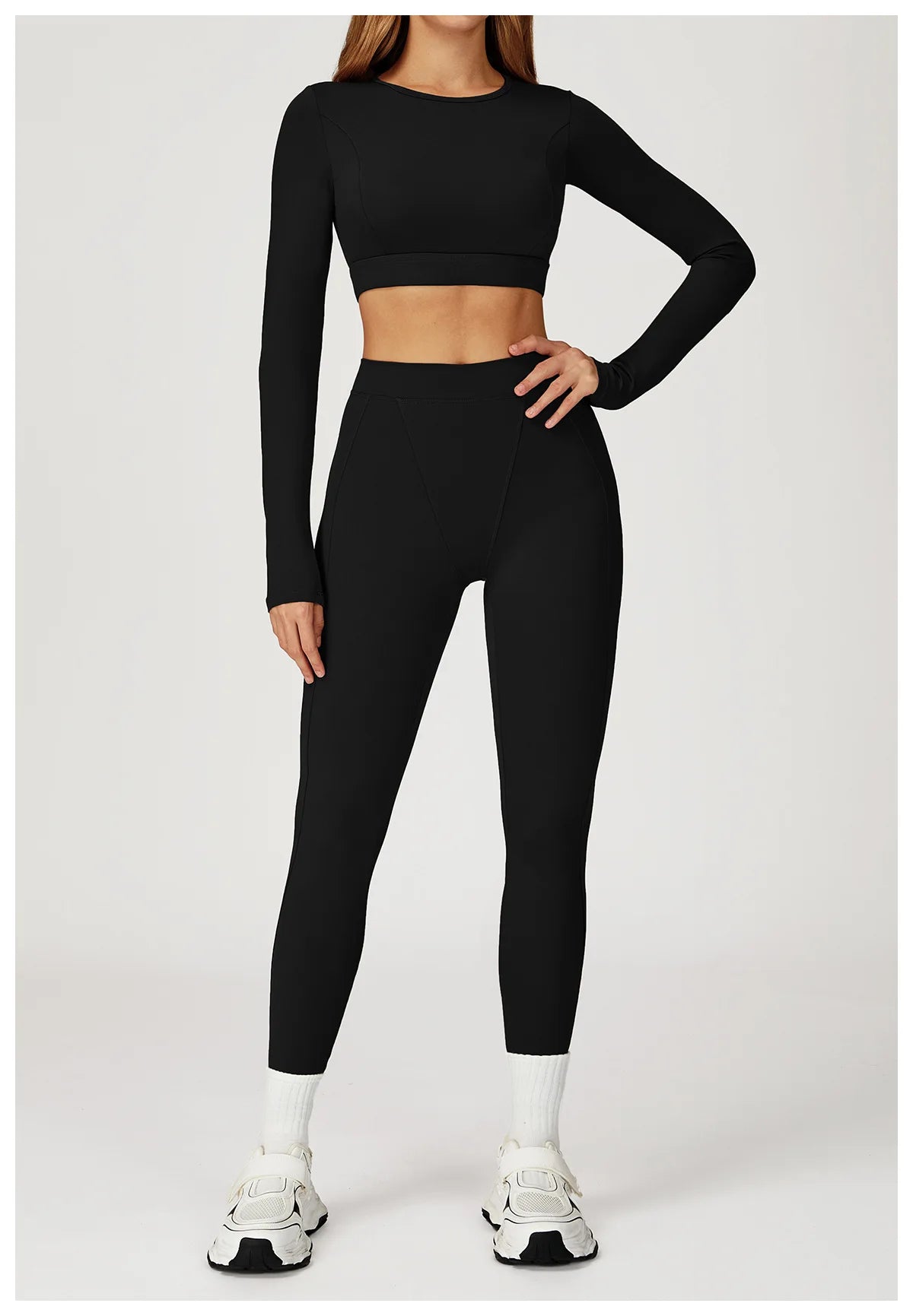 Women Yoga Shirts Crop Top Yoga Long Sleeves Shirts for Women Yoga Sports Running Fitness Gym Clothes Push Up Workout Tops