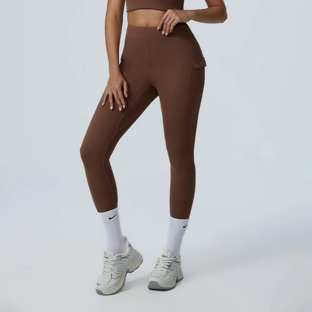 Women Yoga Pants High Waist Leggings Sport Gym Fitness Leggings Women Pocket Female Push Up Legging Tummy Control Running Tights