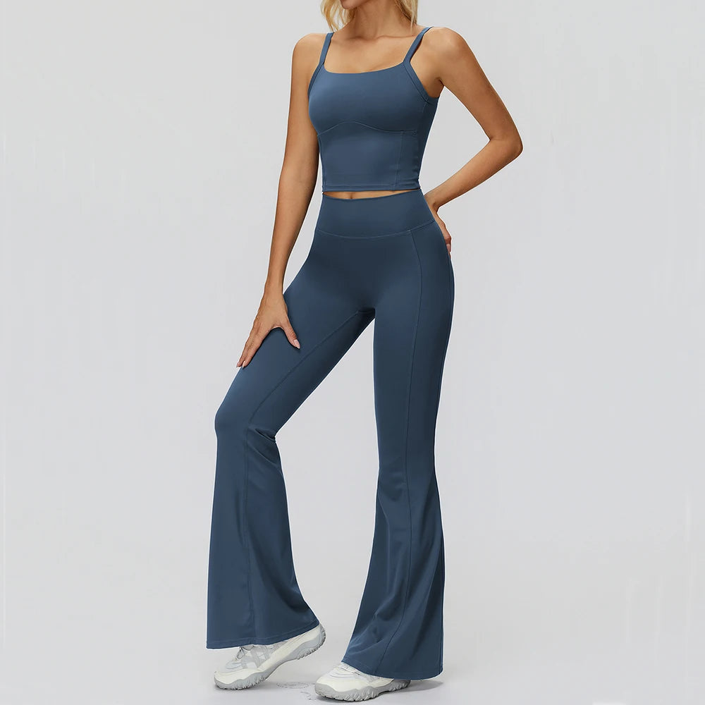 Yoga Suit 2PCS Women Tracksuit Sports Bra High Waist Legging Gym Set Fitness Outfit Running Workout Clothes Push Up Sportswear