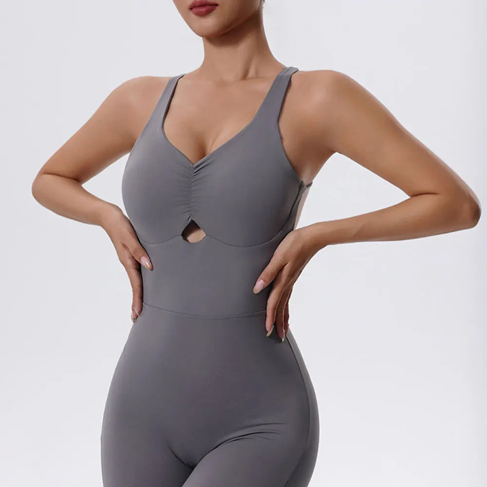 New Yoga Suit Gym Set Women Training Sportswear Women Sports Jumpsuit Fitness Rompers Stretch Female Push Up Workout Bodysuits