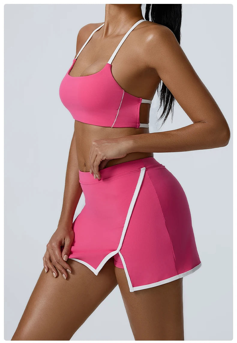 Workout Clothes Women's Tracksuit 2PCS Yoga Set Sportswear Gym Clothing High Waist Leggings Sportswear Fitness Sports Bra