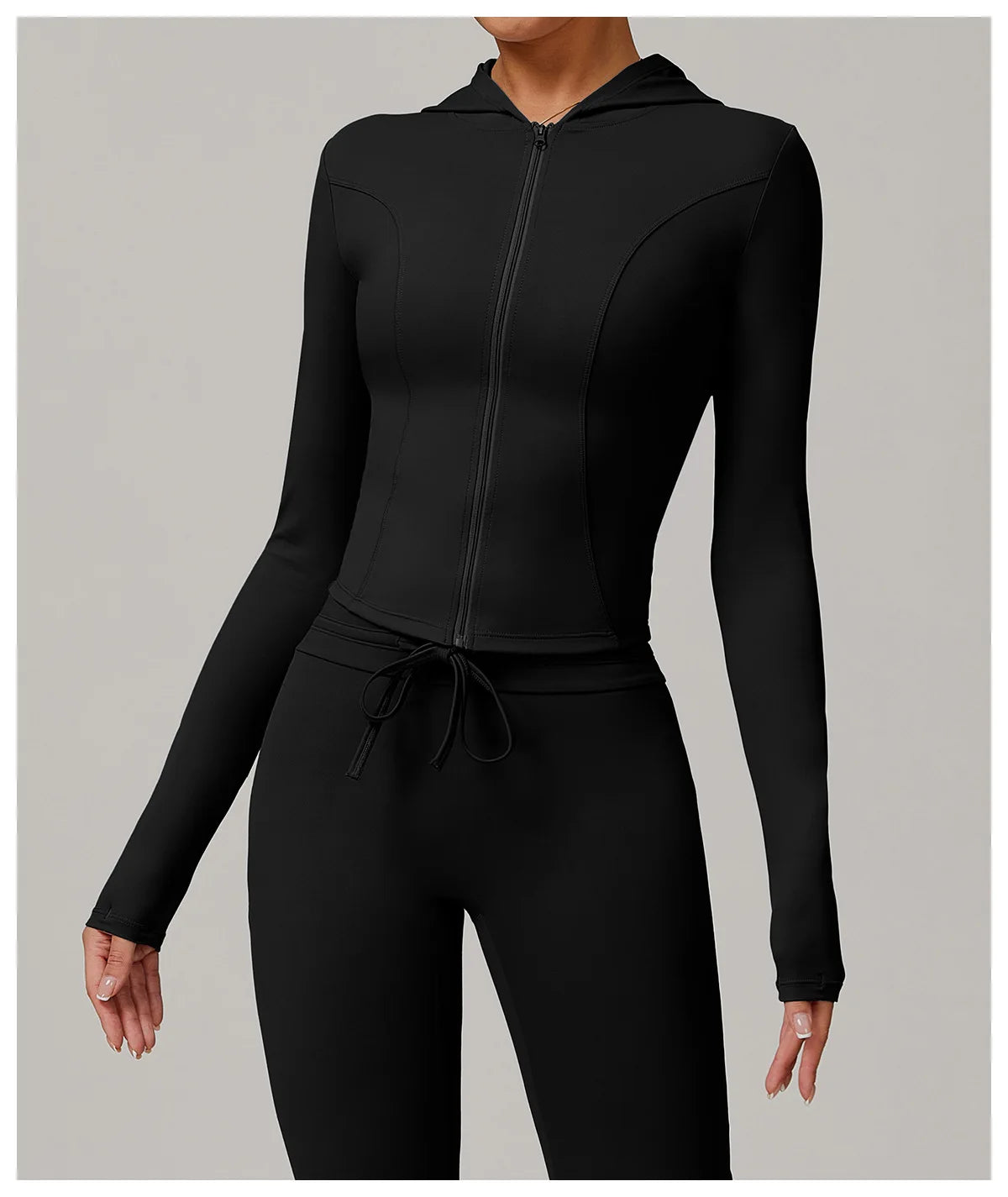 Women's Jacket Hooded Cardigan Tight Quick-dry Sports Fitness Coat Running Training Shirt Yoga Clothes Long Sleeve Sport Jacke