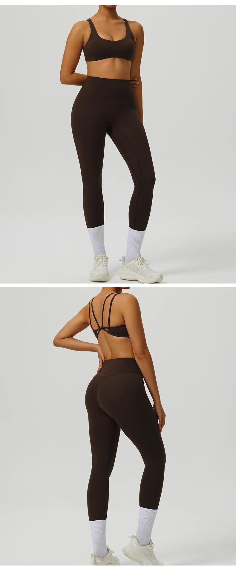 2 Pieces Yoga Set Women's Tracksuit Workout Sportswear Gym Clothing High Waist Leggings Fitness Shorts Push Up Bras Sports Suits