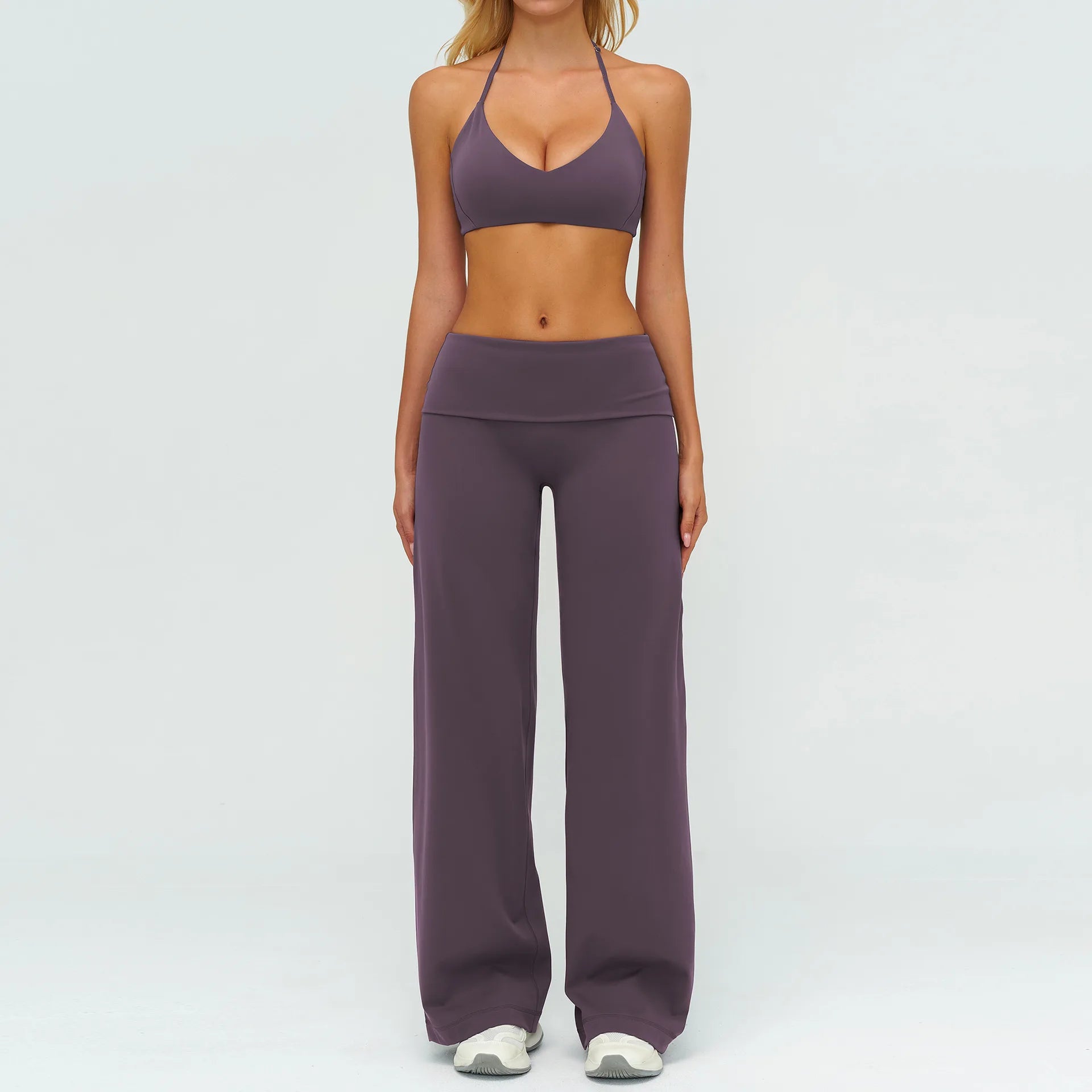 2/3PCS Women Tracksuit Yoga Set Sportswear Workout Clothes Athletic Wear Gym Outfit Fitness Bra Crop Top Long Sleeve Sports Suit
