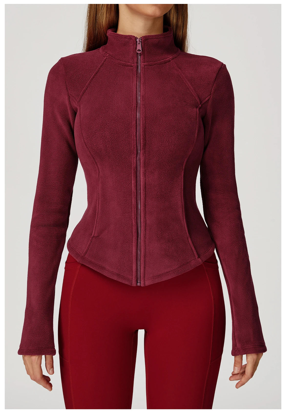 Winter Fleece Jacket for Women Yoga Long Sleeved Lamb Fleece Jacket Fleece Outdoor Top Thickened Warm Jacket for Women Top