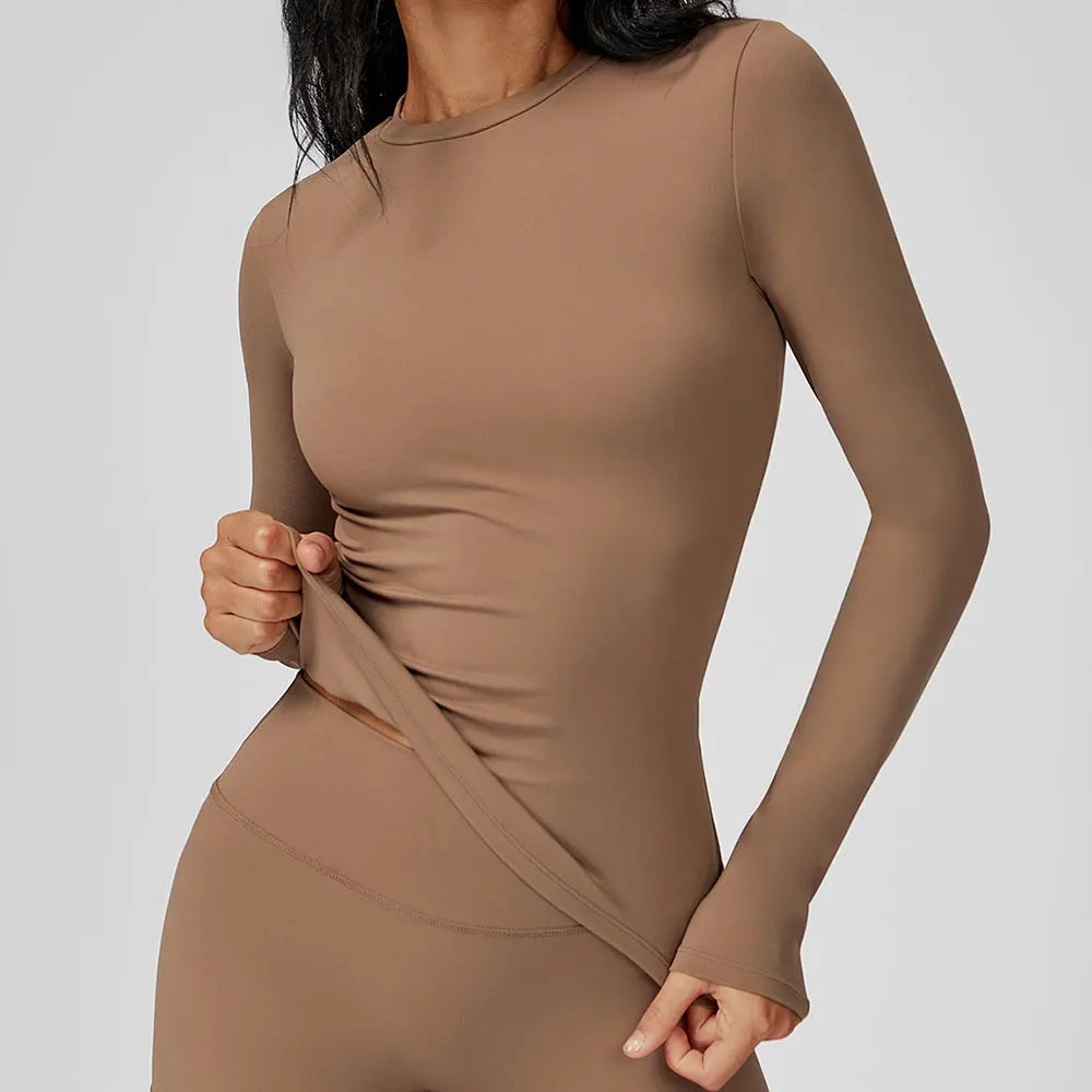 Yoga Shirts For Women Long Sleeve Fitness Running Push Up Gym Shirts Female Workout Breathable High Elastic Sports Top