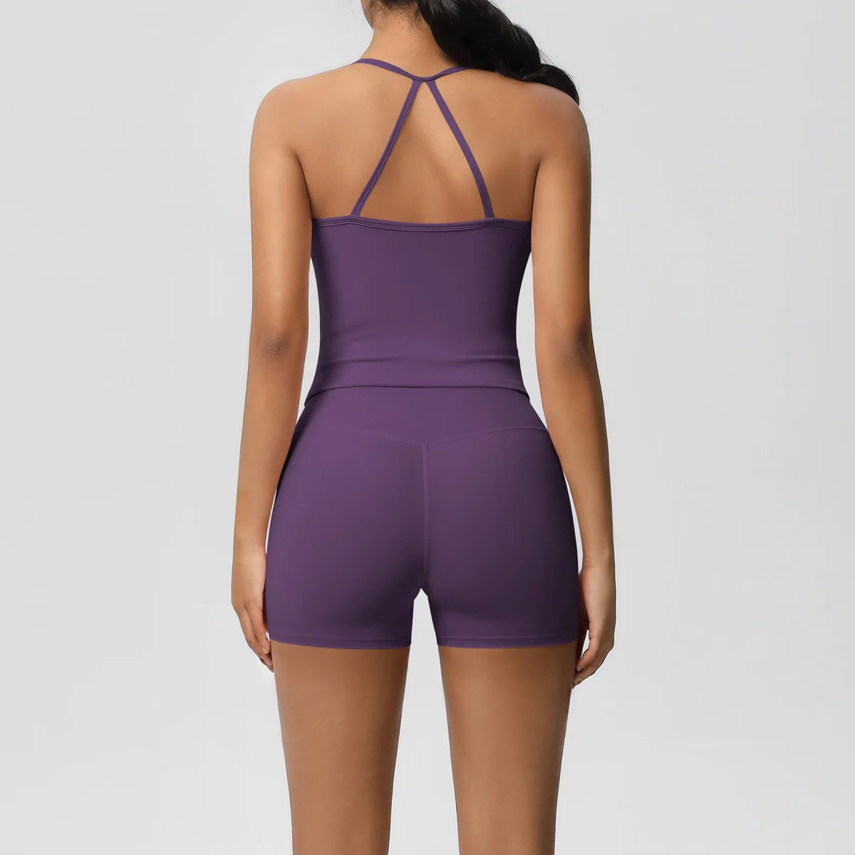Yoga Sport Set Women Seamless Crop Top Bra Shorts Yoga Set Comfort Elastic Sportsuit Workout Outfit Fitness Gym Clothes