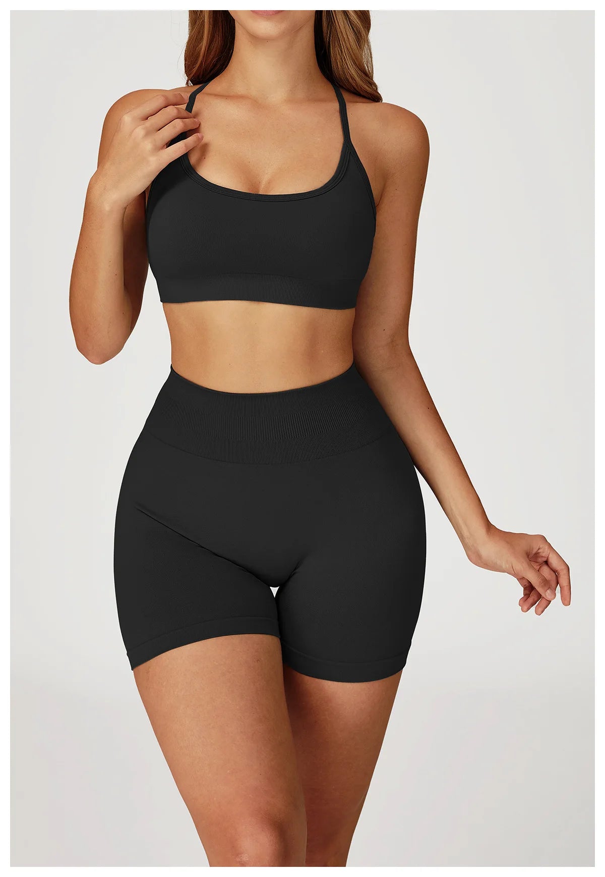 Breathable Sports Bra Anti-Sweat Fitness Top Women Yoga Bra Crop Top Push Up High Strength Sport Bra Seamless Gym Workout Top