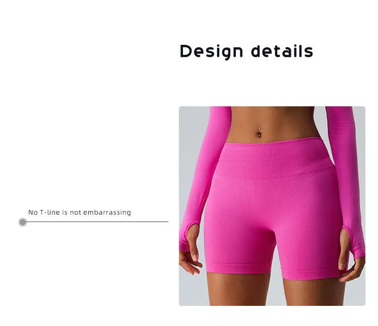 Seamless V Back Yoga Shorts Women Sportwear Fitness Tights Elastic Scrunch Gym Cycling Push Up Running Workout High Waist Shorts