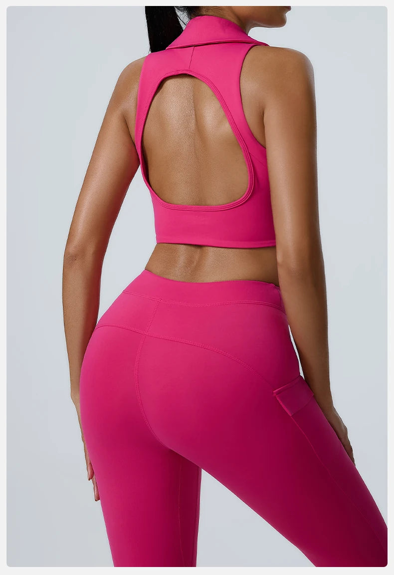 2PCS Yoga Set Women Tracksuit Sportswear Gym Workout Clothing Athletic Wear Fitness Bra High Waist Leggings Push Up Suit