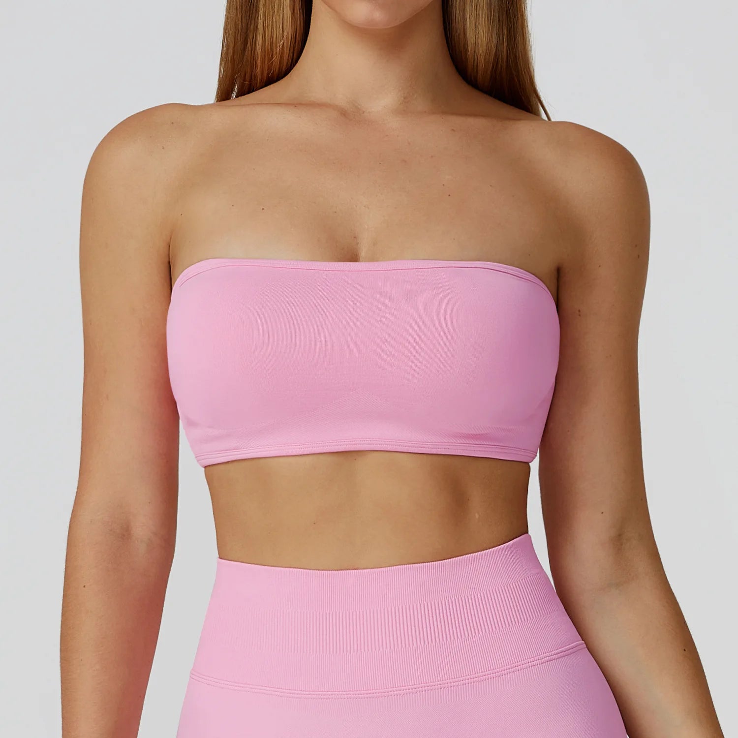 Seamless Women Strapless Yoga Vest Sexy Beautiful Back Sports Bra for Women's Underwear Gym Bra Push Up Quick Drying Fitness Top