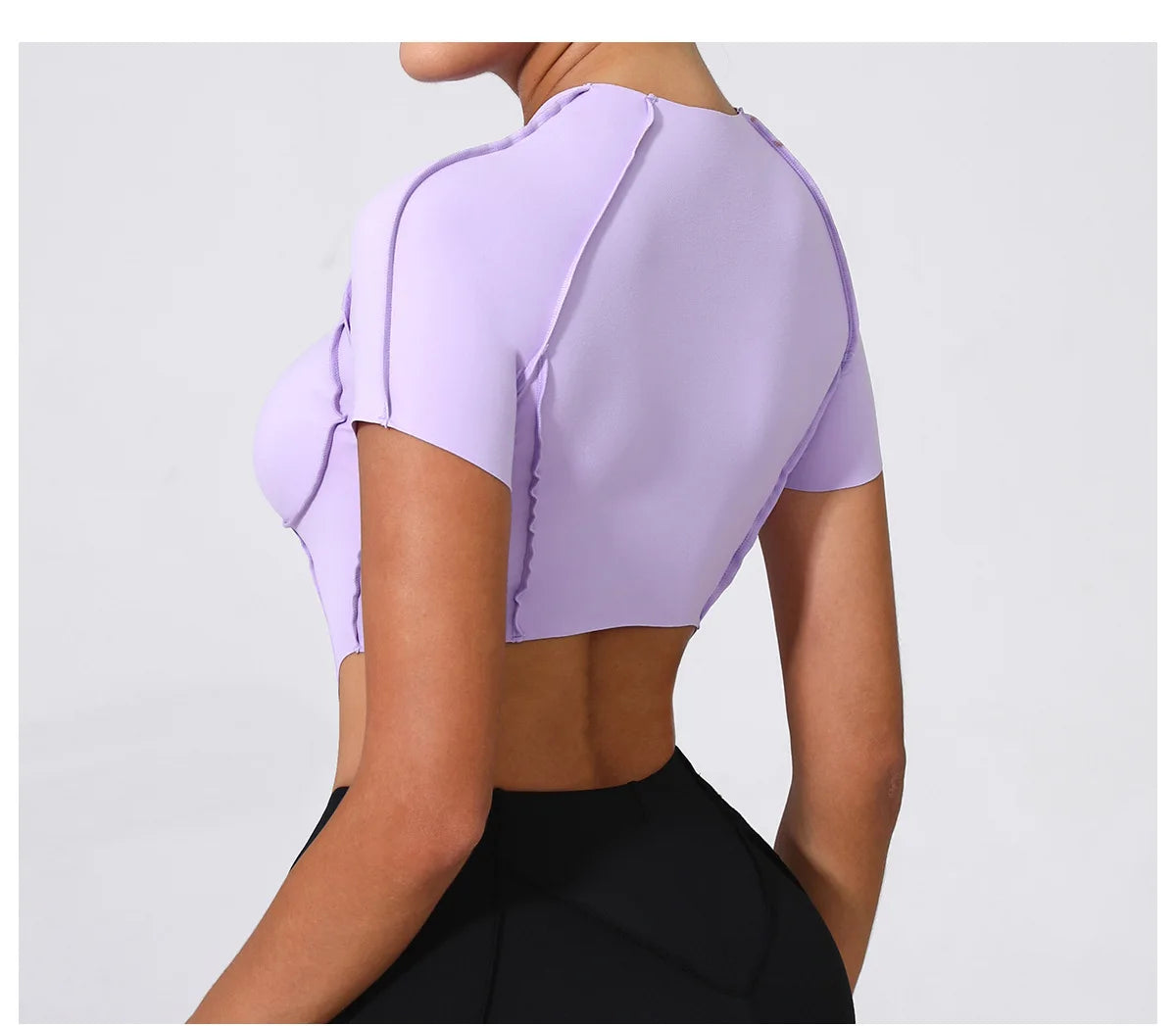 Women Yoga Top Line Sport T Shirts Fitness Clothes Short Sleeve Push Up Yoga Shirt Gym Top Running Active Wear Workout Sport Top