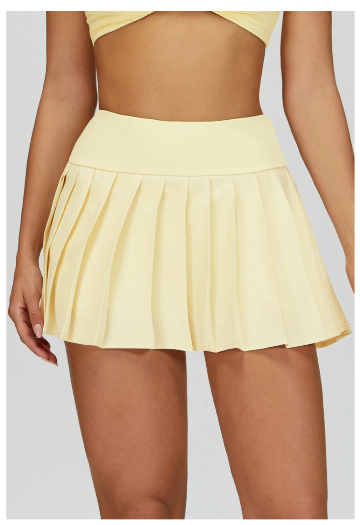 Yoga Short Skirt Women Pleated Sports Tennis Skirts Runniing High Waist Yoga Fitness Short Skirt Gym Golf Loose Skirt Pockets