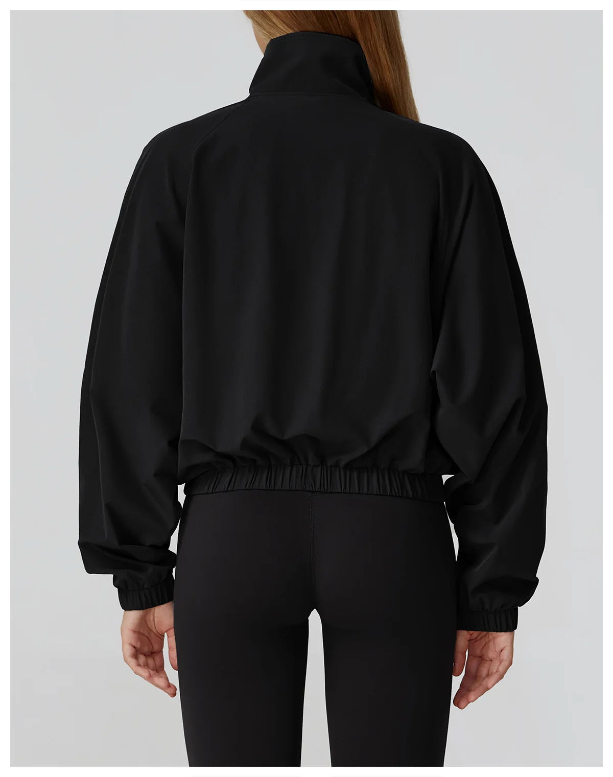 New Quick Drying Stand Up Collar Sports Jacket Women's Zipper Top Windproof Outdoor Running Fitness Long Sleeved Yoga Jacket