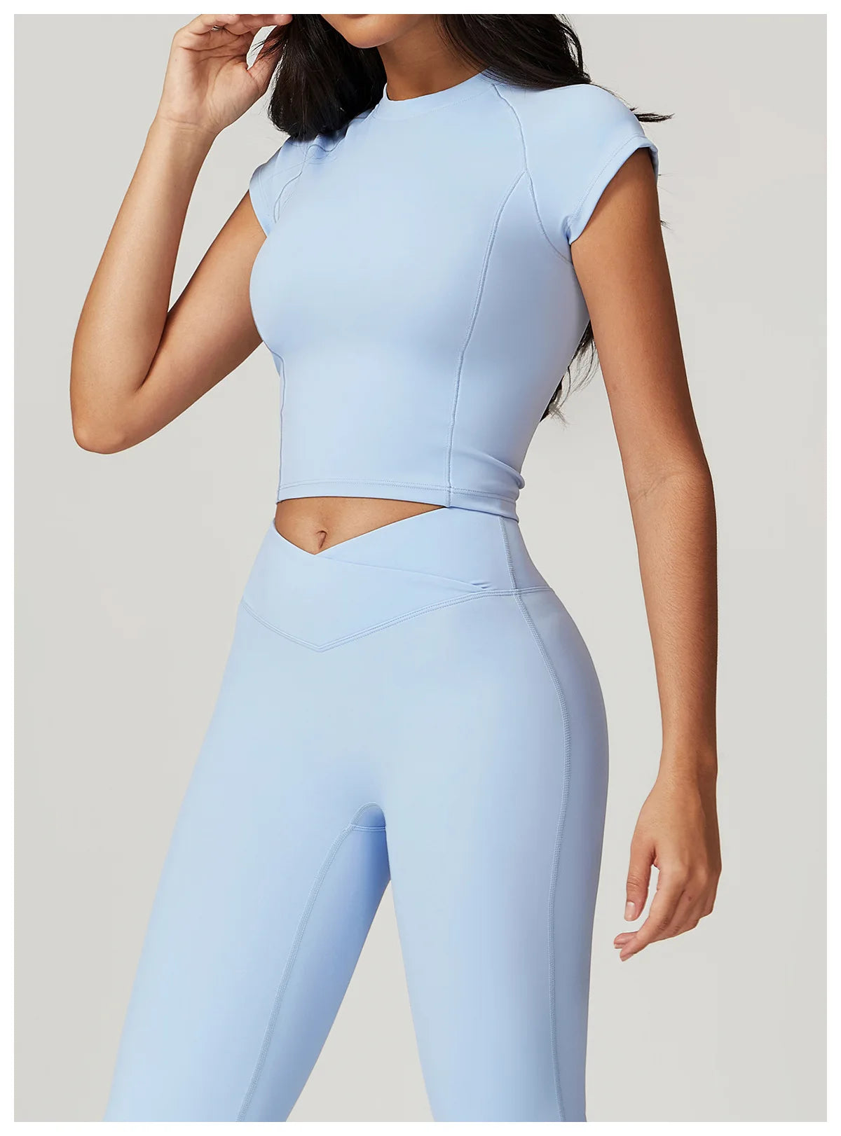 Sports T-shirt Women Fitness Top Short Sleeves Yoga Dance Clothes High Elastic Running Shirts Gym Push Up Workout Top Tee