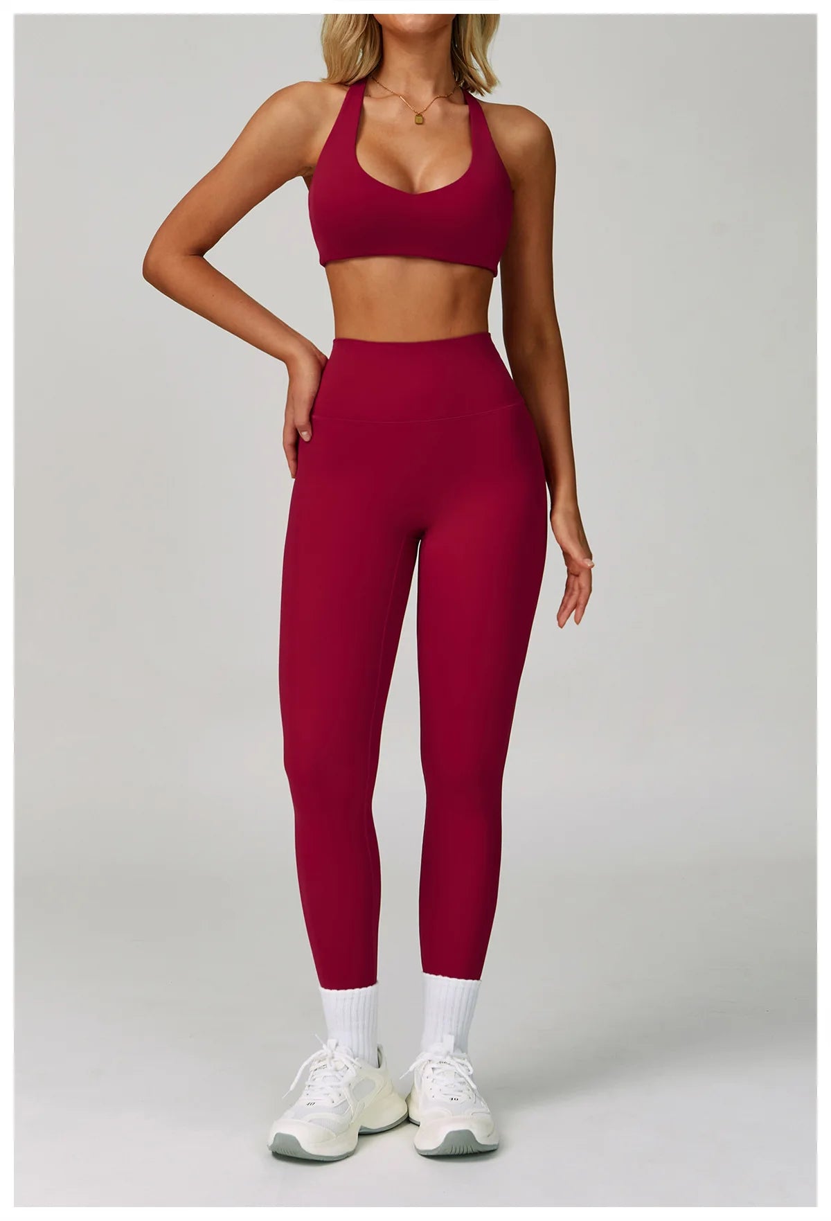 2/3PCS Women's Tracksuit Yoga Set Push Up Workout Sportswear Gym Clothing High Waist Leggings Fitness Long Sleeved Sports Suits