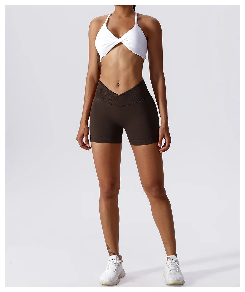 Summer Seamless Yoga Shorts High Waist Elasticity Sports Leggings Women Breathable Cycling Shorts Buttock Lift Gym Shorts Women